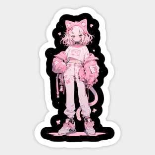 Anime Cat Girl 1 Sticker
